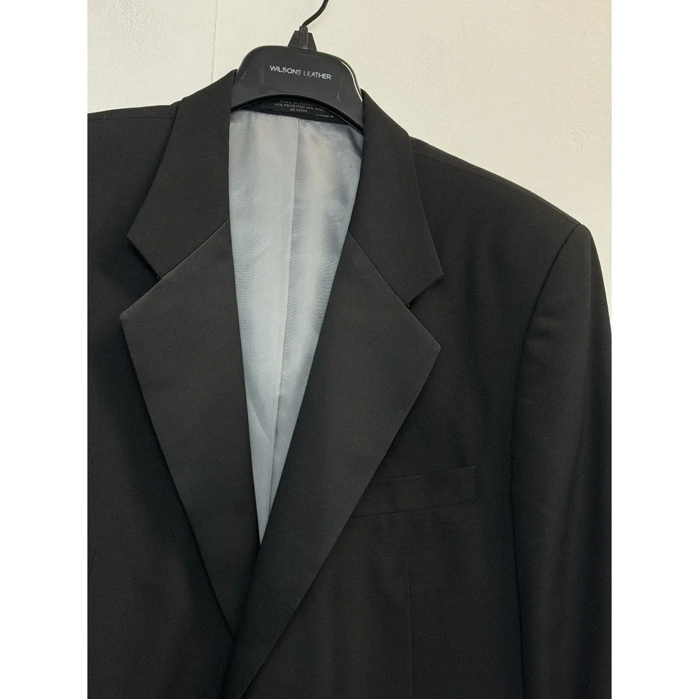 Dario Di Napoli Mens 46XL Black Single Button‎ Tuxedo Jacket Wool Blend Jacket